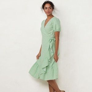 Lauren Conrad Puff Sleeve Midi Wrap Dress Size 3X